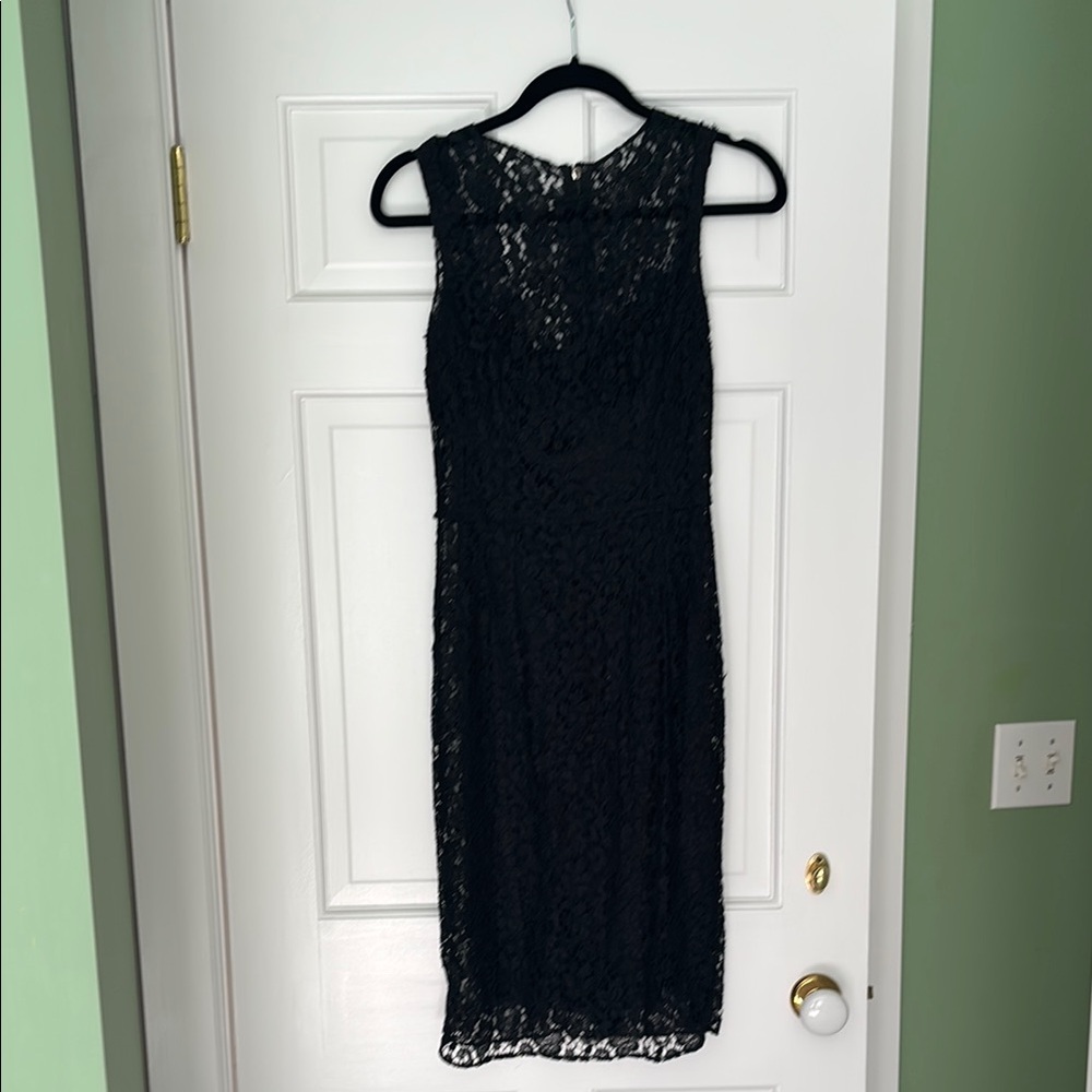 Dolce & Gabbana Black Lace Midi Dress
